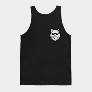 Cool White Wolf (Small Version) Tank Top